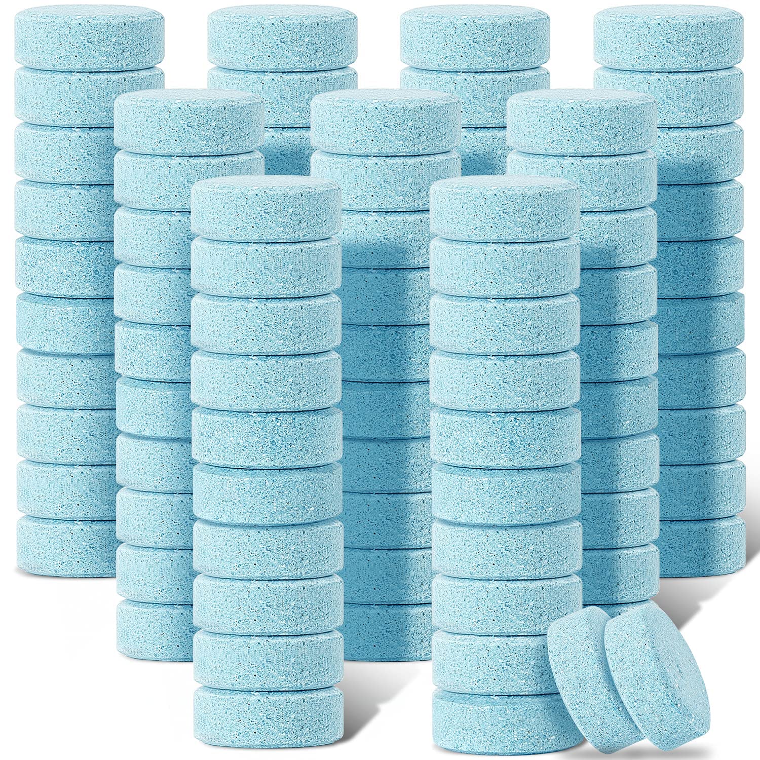 Boao 100-Pack Windshield Washer Tablets - Concentrated Car Glass Cleaner Effervescent Tablets for Auto Windshield Wiper Fluid, Removes Stains & Improves Visibility - Perfect for Road Trips, Winter Driving & Daily Car Maintenance