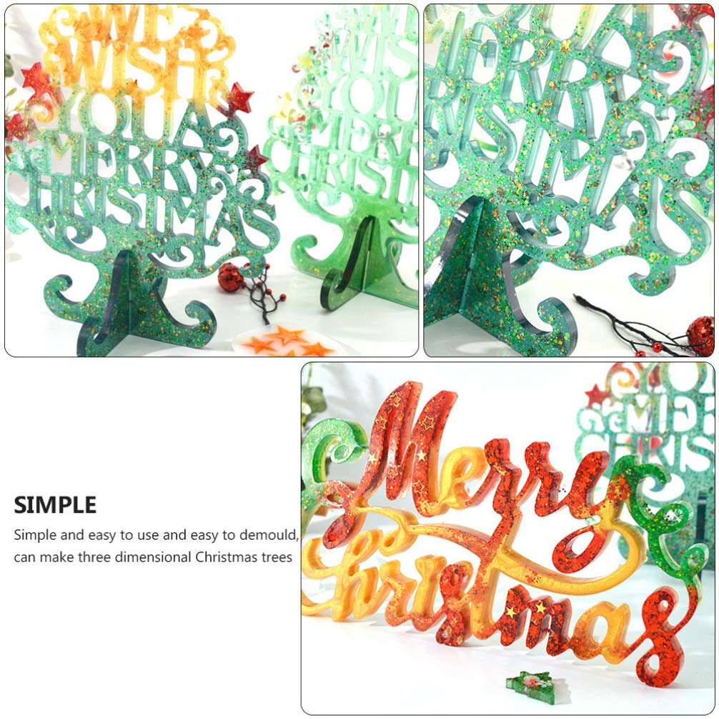 EXCEART 4-Piece Christmas Silicone Mold Set - Holiday Baking & Resin Casting Molds for DIY Xmas Decorations, Bell-Shaped Cookie & Craft Molds - Perfect for Christmas Cookies, Resin Ornaments, and Handmade Holiday Gifts