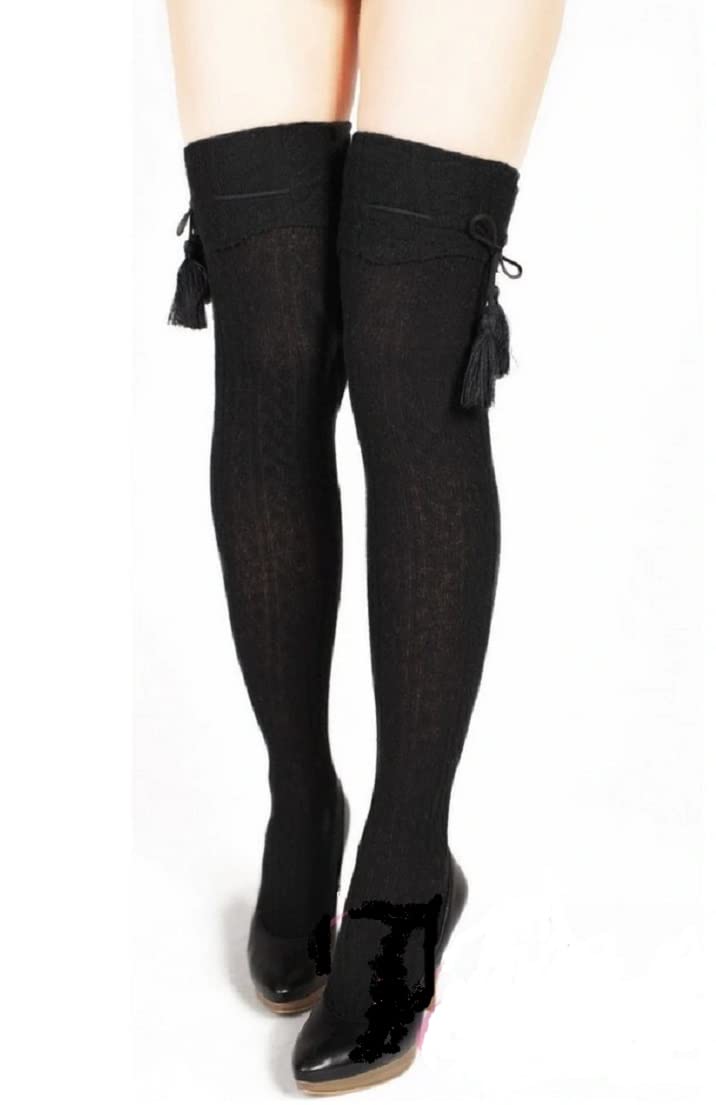 Marilyn Over The Knee High Socks - Cable Knit Boot Leg Warmers Stockings for Women - Winter Fashion & European Style - Perfect for Cold Weather, Outfits with Boots and Layered Looks