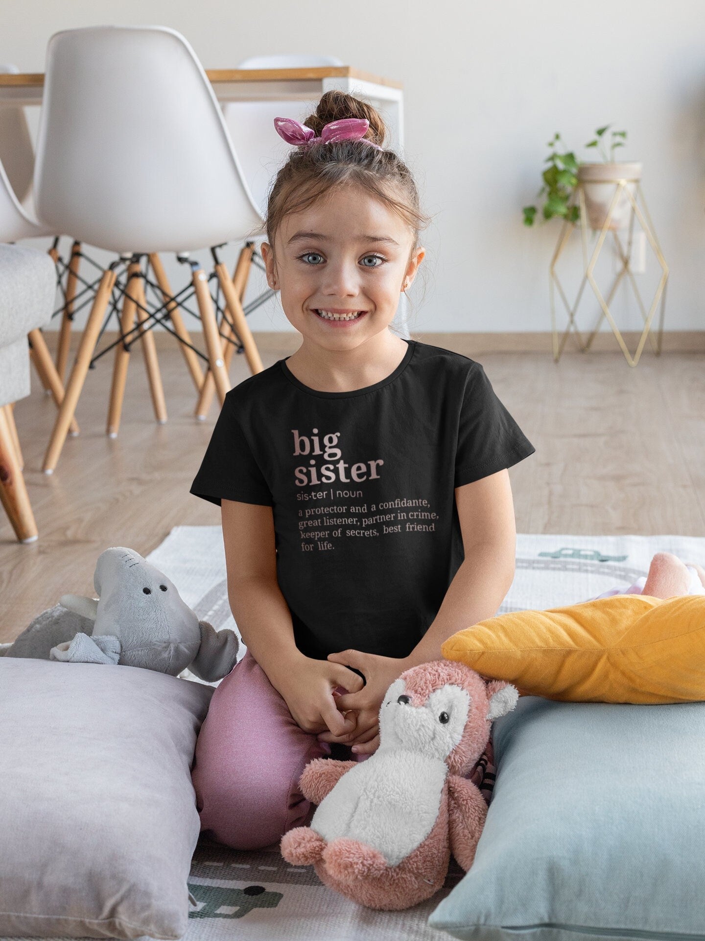 Big Sister T-Shirt - Comfortable Cotton Tee for Sisters - Perfect for Family Events, Sibling Bonding & Casual Wear