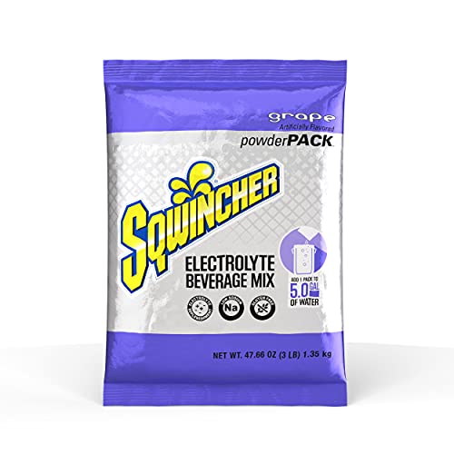 Sqwincher Grape Flavor Electrolyte Drink Powder Pack - 47.66 oz (Pack of 16) - Hydration for Athletes, Workouts & Outdoor Activities