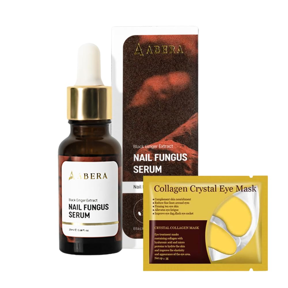 **Abera Fungus Treatment for Toenail & Fingernail – Nail Repair Solution & Renewal Liquid for Damaged & Discolored Nails (1 Set + 1 Eyemask) – Effective for Athlete’s Foot & Nail Fungus at Home**