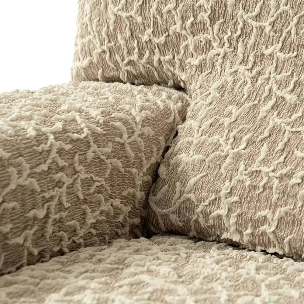 3 Seater Recliner Slipcover - Jacquard 3D Collection Sofa Cover | Stretchable Furniture Protector for Living Room, Home Theater & Family Room