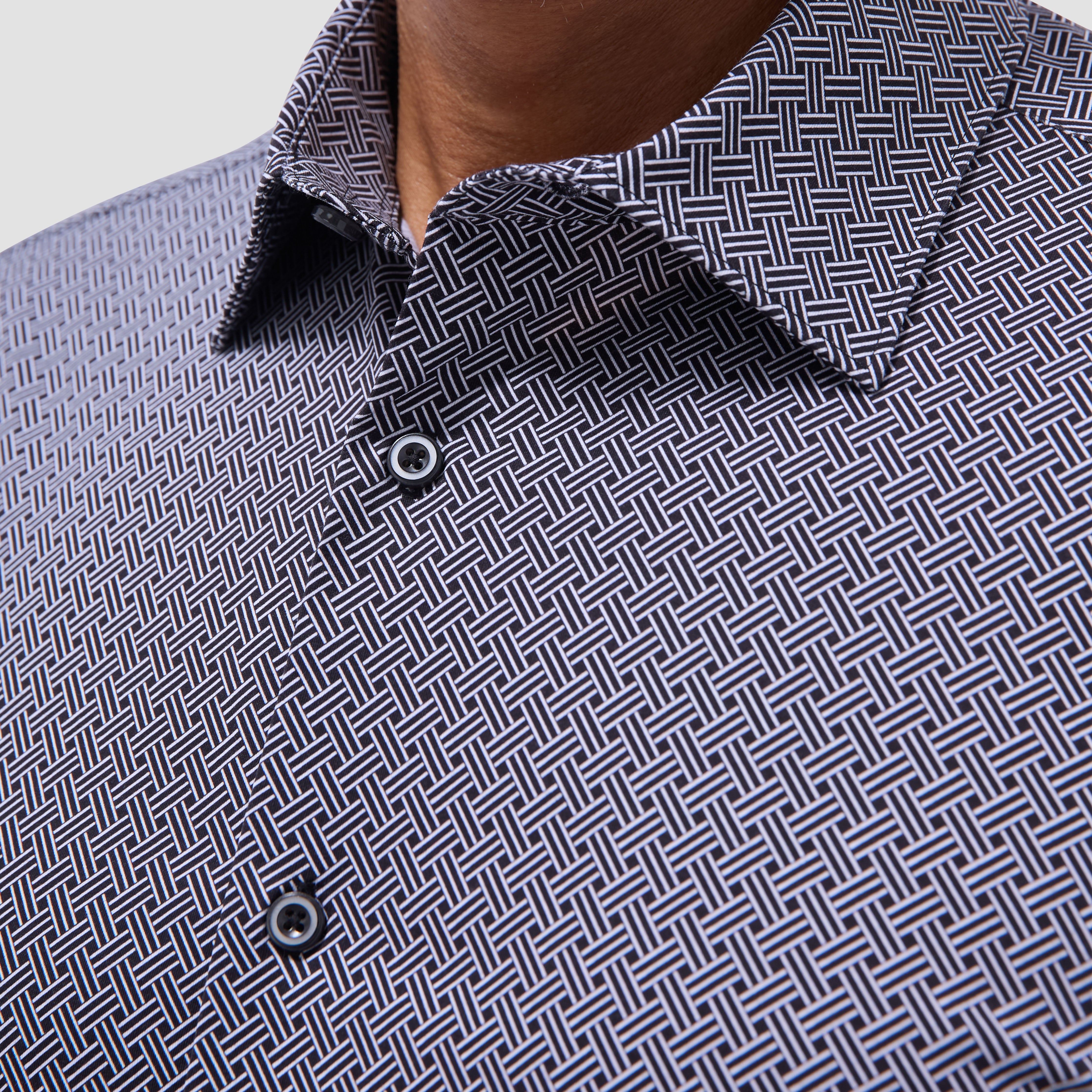 James Basketweave Cotton Shirt - Premium Comfort Casual Button Down Shirt for Men | Perfect for Office, Date Night & Weekend Outings