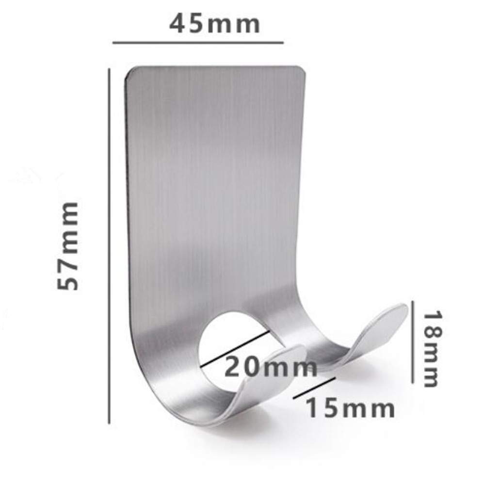 Stainless Steel Shower Hooks - Razor Holder & Wall Hanger for Loofah, Brushes, Towels (2 Pack) - Perfect for Bathroom Organization & Space Saving
