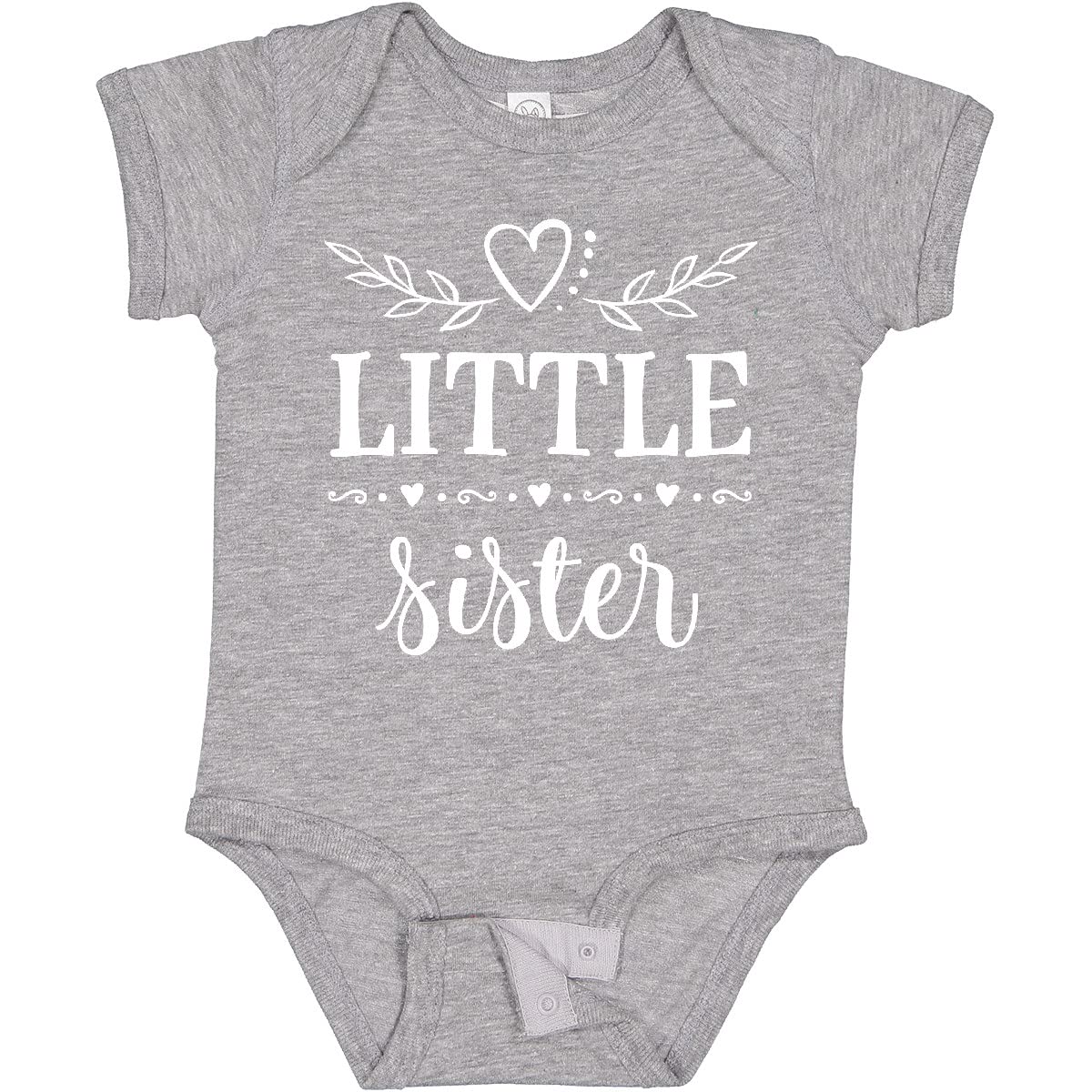 Inktastic Little Sister Outfit Baby Bodysuit - Cute Matching Sibling Clothes for Newborns & Infants - Perfect for Family Photos, Birth Announcements & Special Occasions