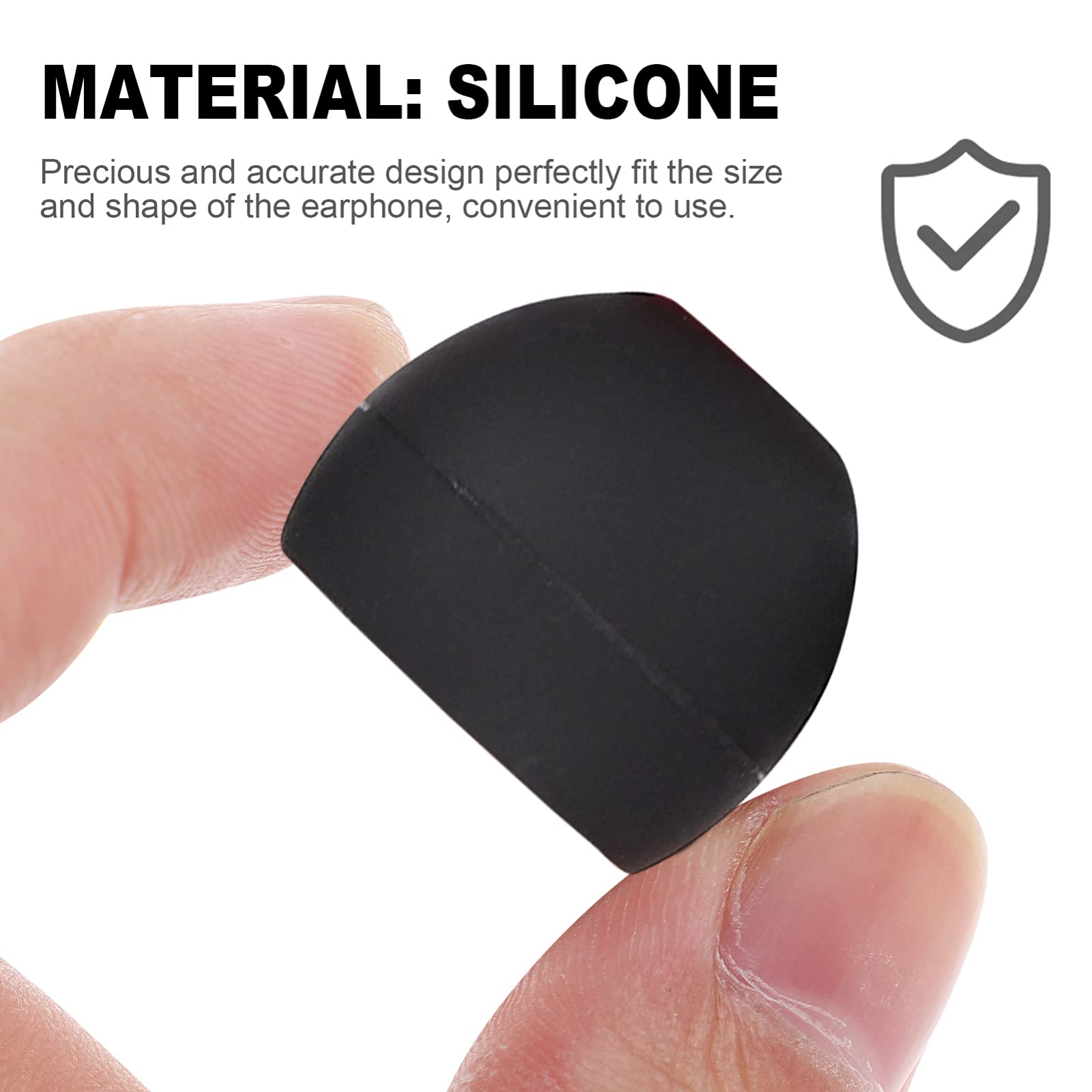 36pcs Silicone Ear Tips Replacement for Earbuds - Noise Isolating Soft Comfortable Earbud Covers - Compatible with Most Headphones (Perfect for Workout, Commuting & Travel)