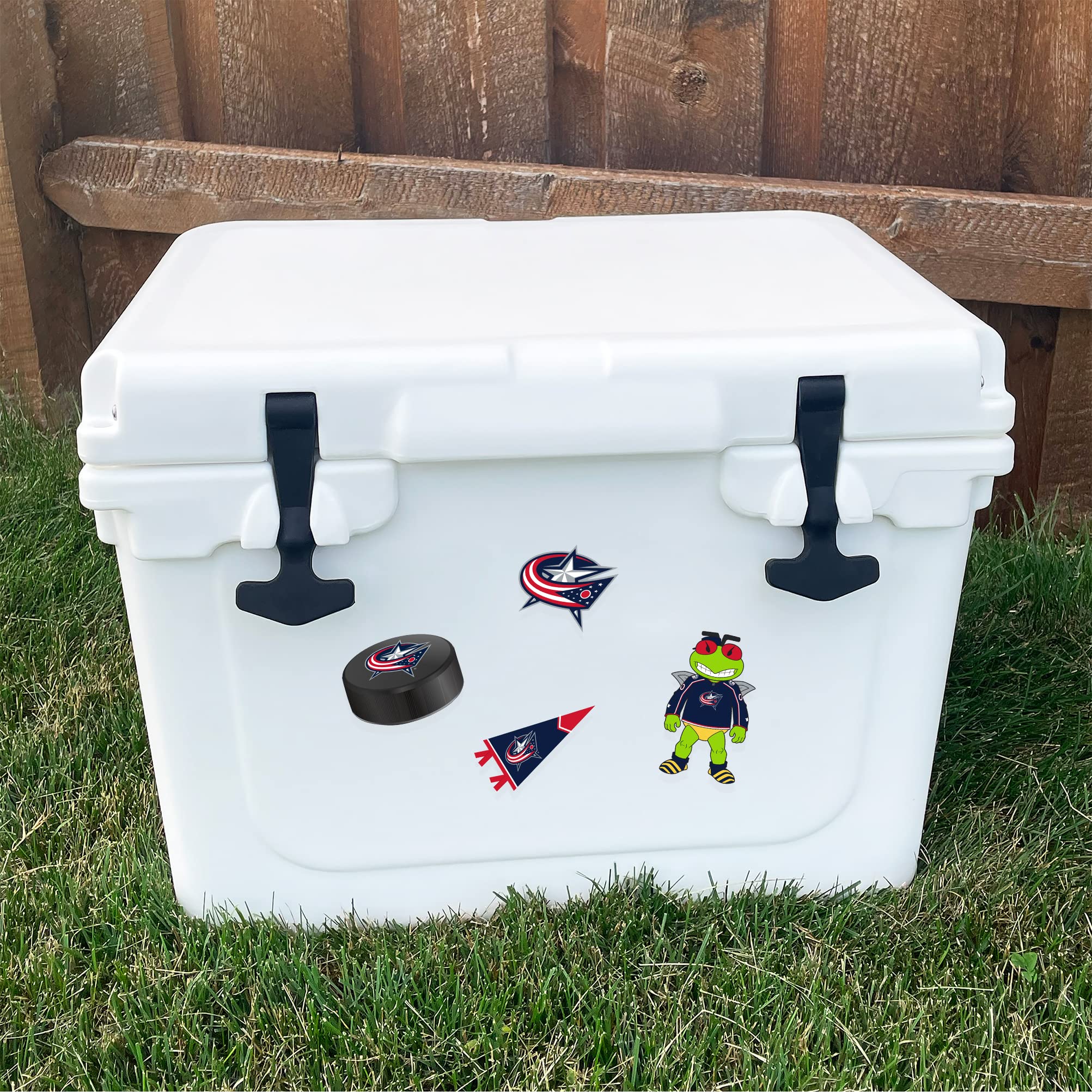 Columbus Blue Jackets NHL Team Desert Cactus Vinyl Decal Sticker - Waterproof Laptop, Water Bottle, Car, Scrapbook Decoration - Perfect for Hockey Fans & Sports Enthusiasts