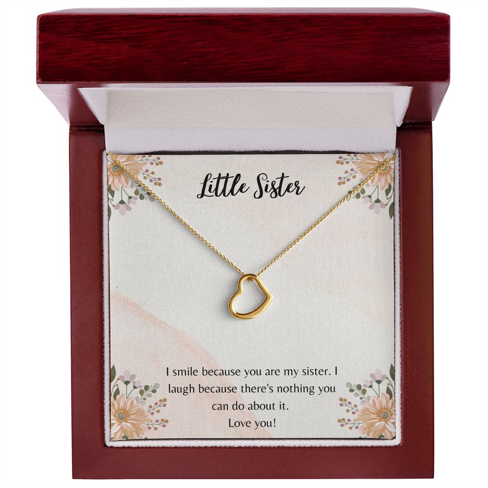 Little Sister Gifts - Dainty Heart Necklace for Christmas & Birthday | Perfect for Special Occasions & Everyday Wear