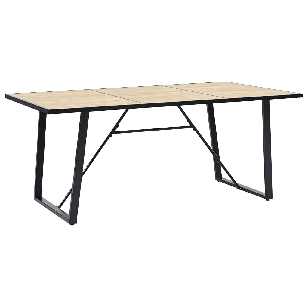 Durable Oak MDF Dining Table for Kitchen & Dining Room - Modern Space-Saving Design for Small Homes & Apartments - Perfect for Breakfast, Dinner & Family Gatherings - Ideal for Daily Meals, Entertaining Guests & Home Office Use