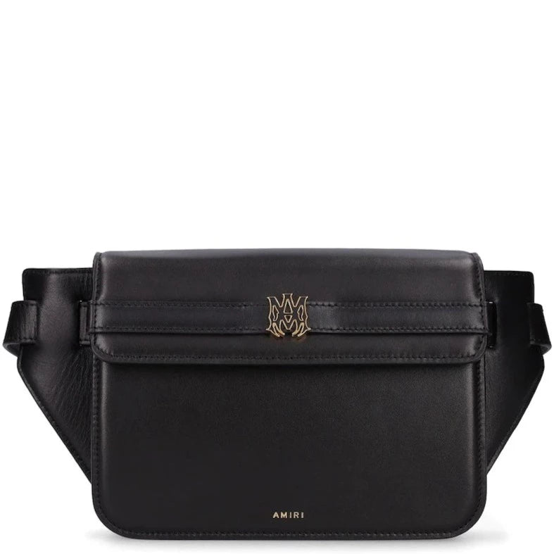 AMIRI Black Leather MA Clutch Crossbody Bag for Women - Stylish Designer Handbag for Evening Parties, Date Night & Special Occasions