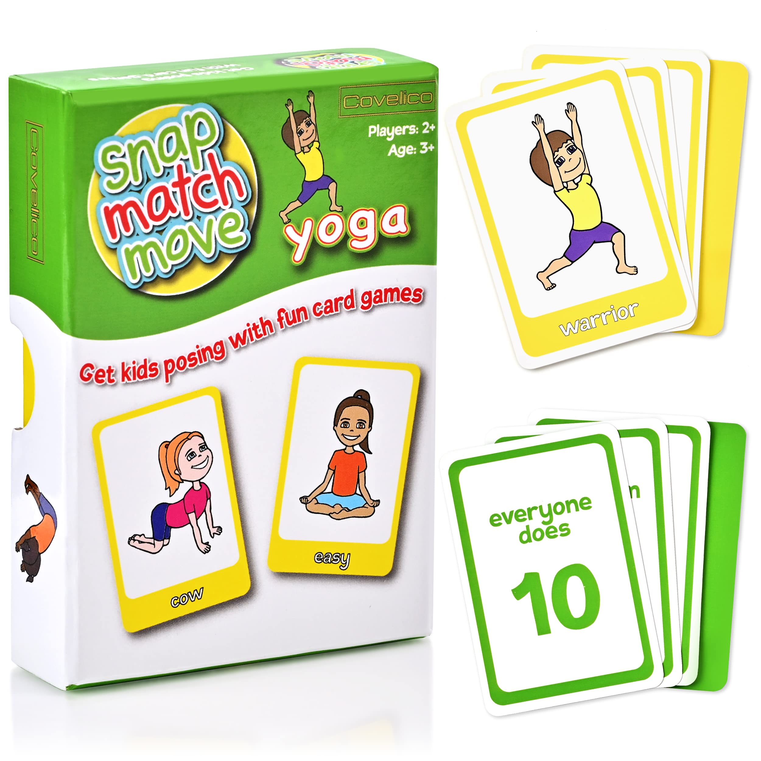 Kids Yoga Cards - Fun Yoga Pretzels & Games for Children | Memory, Snap, Go Fish Yoga Flash Cards | Yoga Props for Kids & Tweens | Perfect for Home, School & Yoga Classes