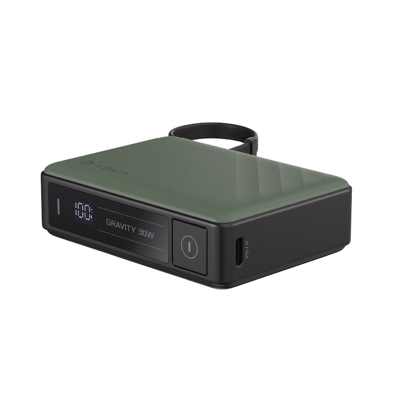 Adam Elements 30W 10000mAh Green Portable Charger - Fast Charging Power Bank for iPhone, Samsung, iPad - Perfect for Travel, Camping & Outdoor Adventures