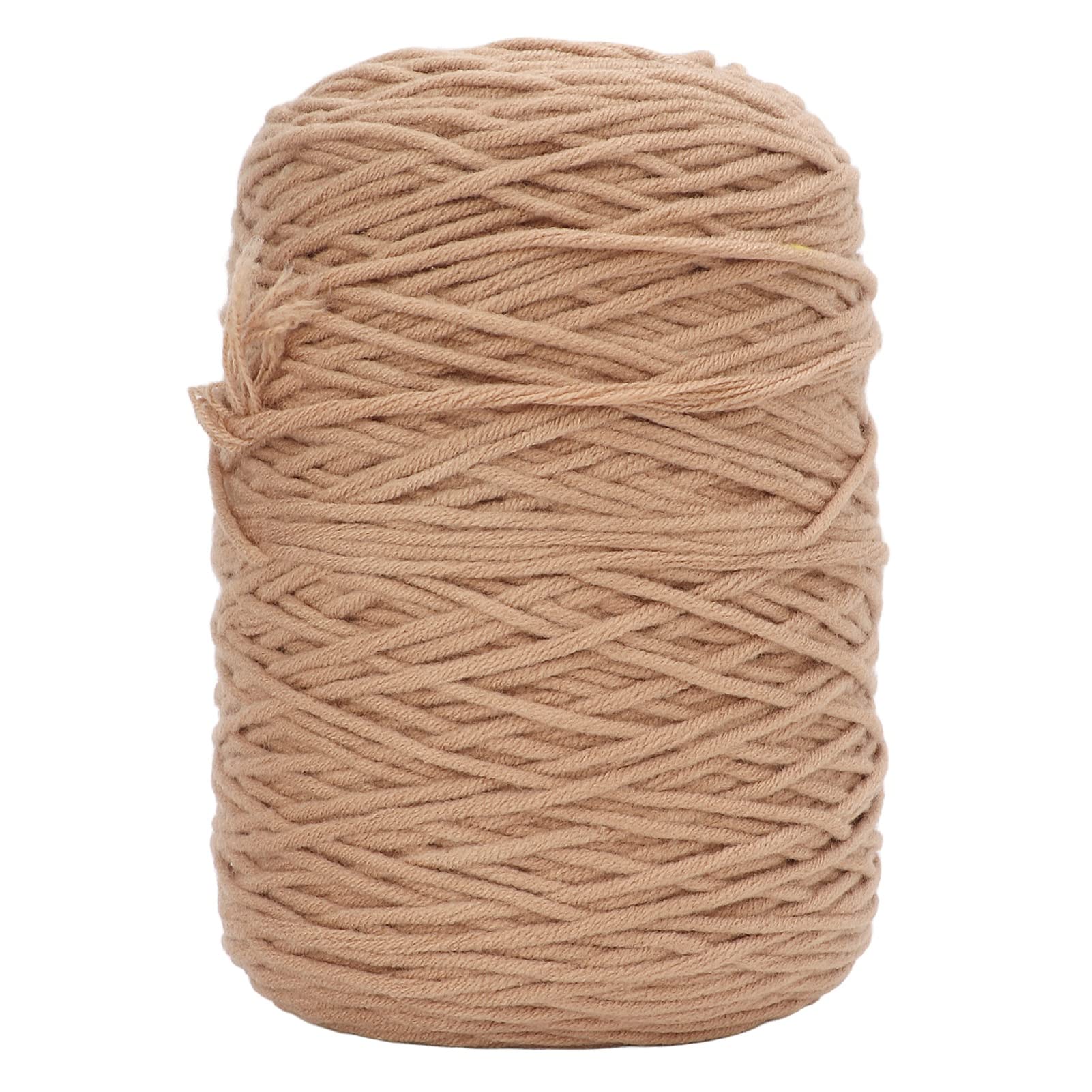 Soft & Elastic Crochet Yarn for DIY Knitting - Skin-Friendly Tufting Yarn for Looms & Guns - Perfect for Small Projects, Blankets & Home Decor (26 Khaki)