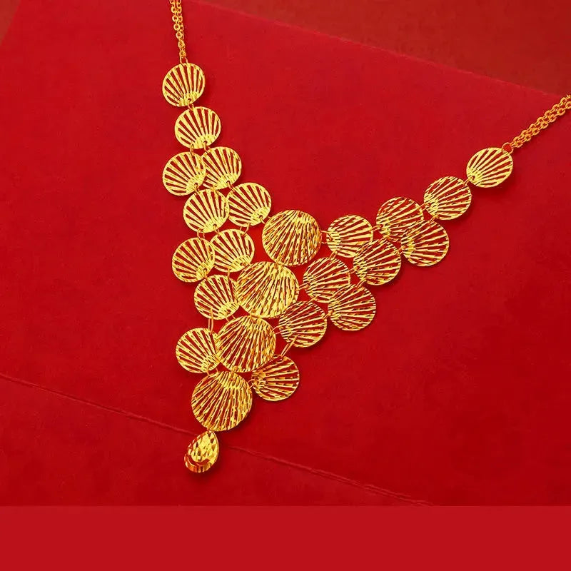 24K Pure Gold Necklace Real AU 999 Solid Gold Chain for Women - Elegant Classic Trendy Jewelry Gift for Birthday, Anniversary & Party | Durable & Hypoallergenic Fine Jewelry
