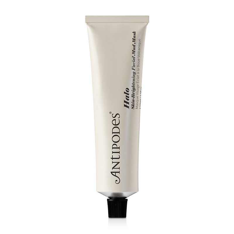 Antipodes Halo Skin Brightening Facial Mud Mask - Organic Clay Mask for Glowing Skin, Dark Spot Treatment & Pore Minimizing - Perfect for Spa Night & Self-Care Routine