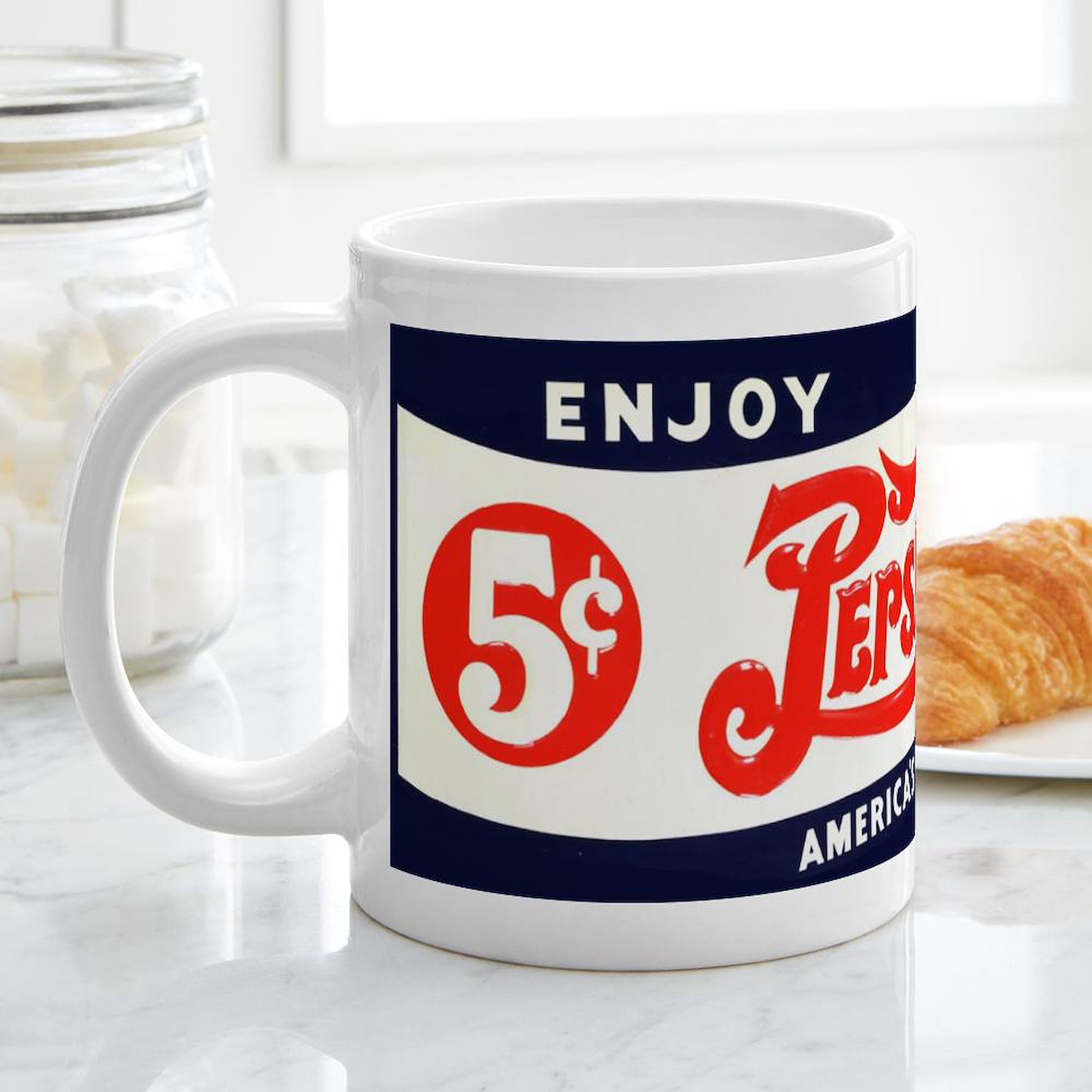 Pepsi 20 oz Ceramic Coffee Mug - Large Insulated Travel Cup for Hot & Cold Drinks - Perfect for Office, Home, or Commuting - Officially Licensed Pepsi Merchandise