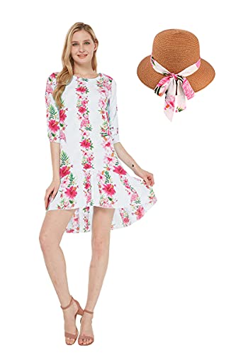 Pink White Hibiscus Vine + Hat