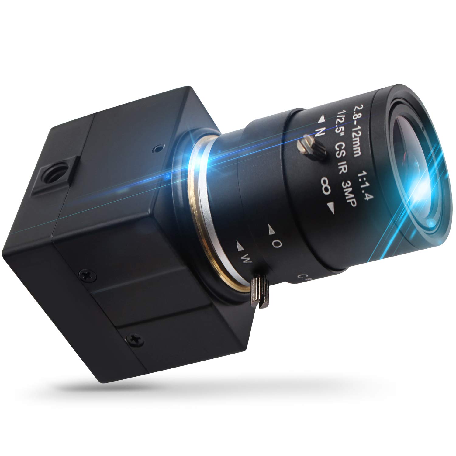2.8-12mm Varifocal Lens USB Camera - 8MP Webcam with Image Sensor, Super HD 3264x2448 Resolution - Indoor/Outdoor Web Camera for Video Conferencing, Security Systems, Live Streaming & Home Monitoring