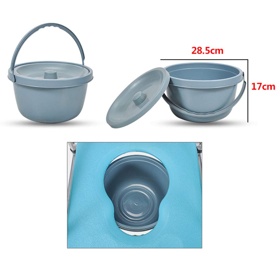 **Portable Folding Commode Chair for Adults - Heavy Duty 330 lbs Capacity, Medical Toilet Seat with Removable Bucket - Ideal for Elderly, Handicap & Post-Surgery Use at Home, Hospital & Travel**