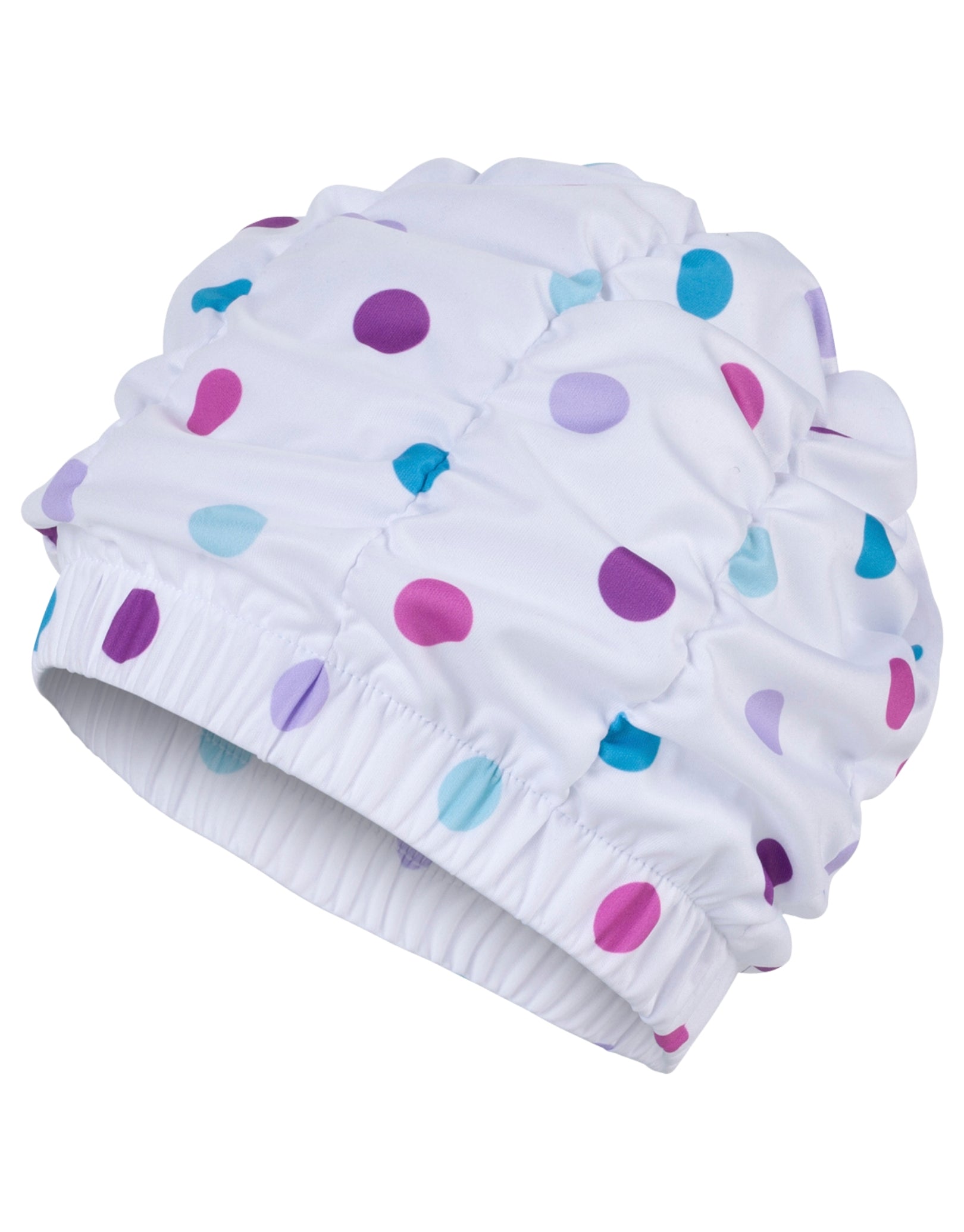 Waterproof Polka Dot Shower Cap for Women - Extra Large Bath Hair Protector for Swimming, Spa & Salon Use