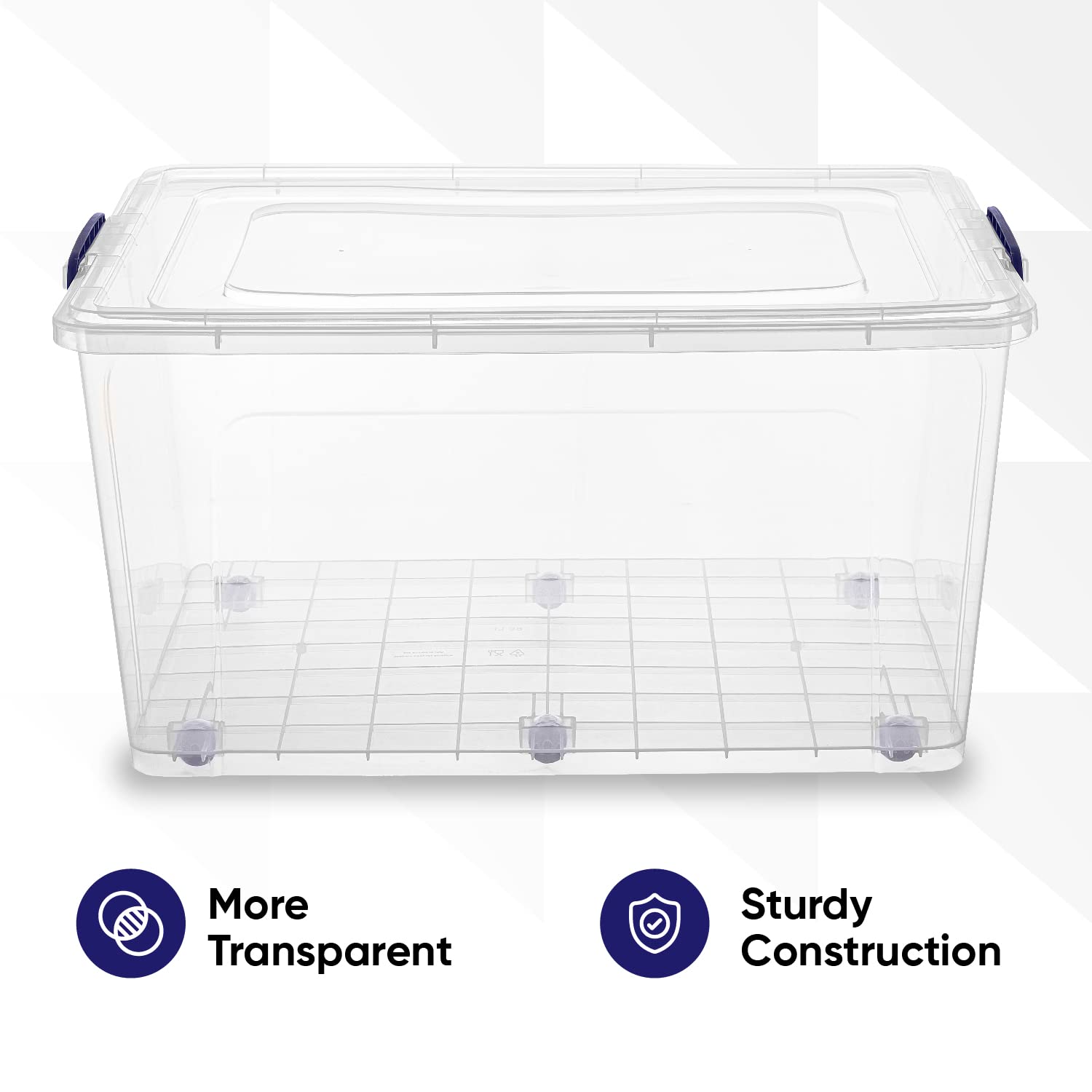 Superio Clear Plastic Storage Bins with Lids - 6 Pack 85 Qt Wheeled Stackable Organizer Containers - BPA Free, Non-Toxic, Odorless for Home, Office, Dorm - Perfect for Closet Organization, Garage Storage & Moving Supplies
