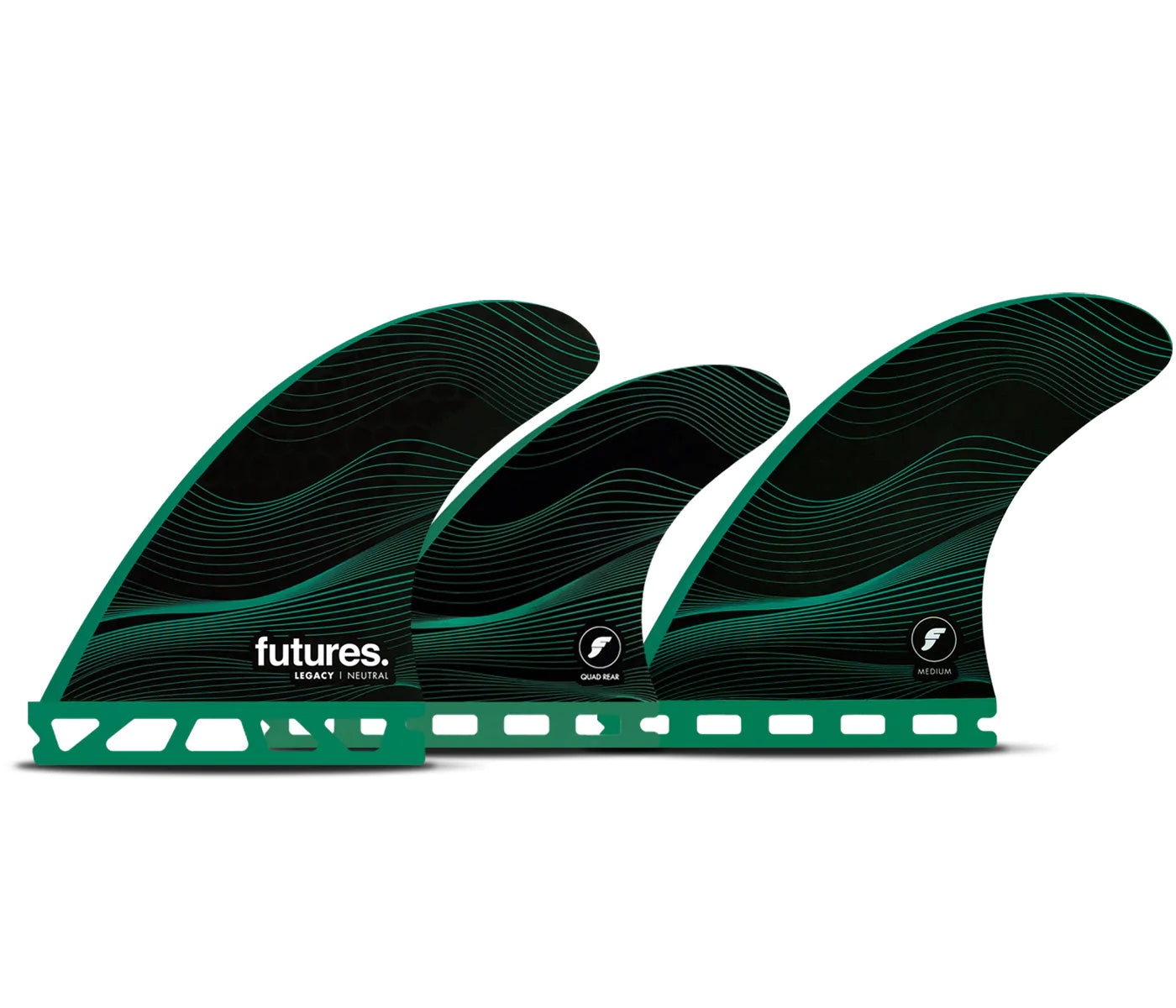 F6 Legacy Series 5 Fin Medium - High Performance Surfboard Fins for All Wave Conditions - Perfect for Surfing, Bodyboarding & Water Sports