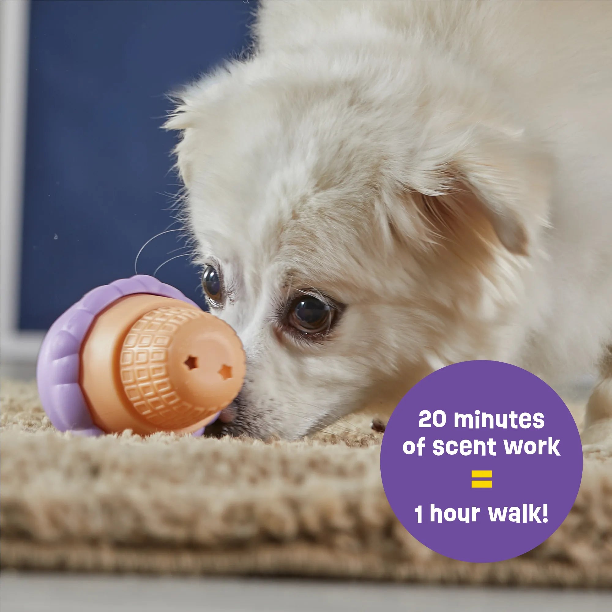 Brightkins Dog Toy Ice Cream Treat Dispenser - Interactive Treat Dispensing Toy for Small & Medium Dogs - Fun Training Reward Toy for Indoor & Outdoor Play