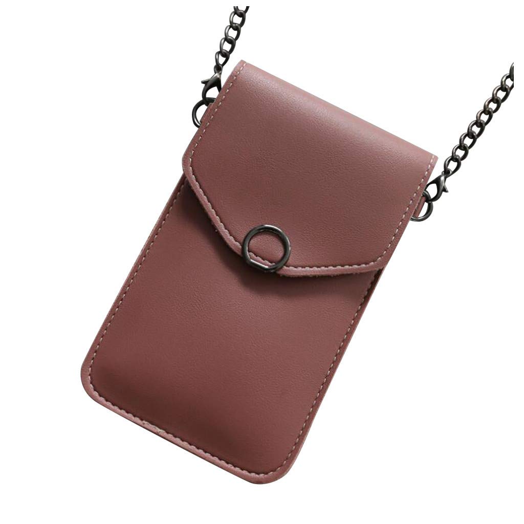 Qwent Women's Touchable Leather Crossbody Shoulder Bag - Mini Phone Wallet Purse for Everyday Use, Travel & Halloween Outfits