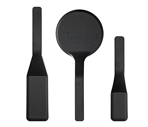 3-Pack Black Nylon Kitchen Spatula Set - Heat Resistant, BPA-Free Non-Stick Cooking Utensils for Pancakes, Vegetables & Cookies - Perfect for Flipping, Stirring & Serving (Big/Middle/Mini Sizes)