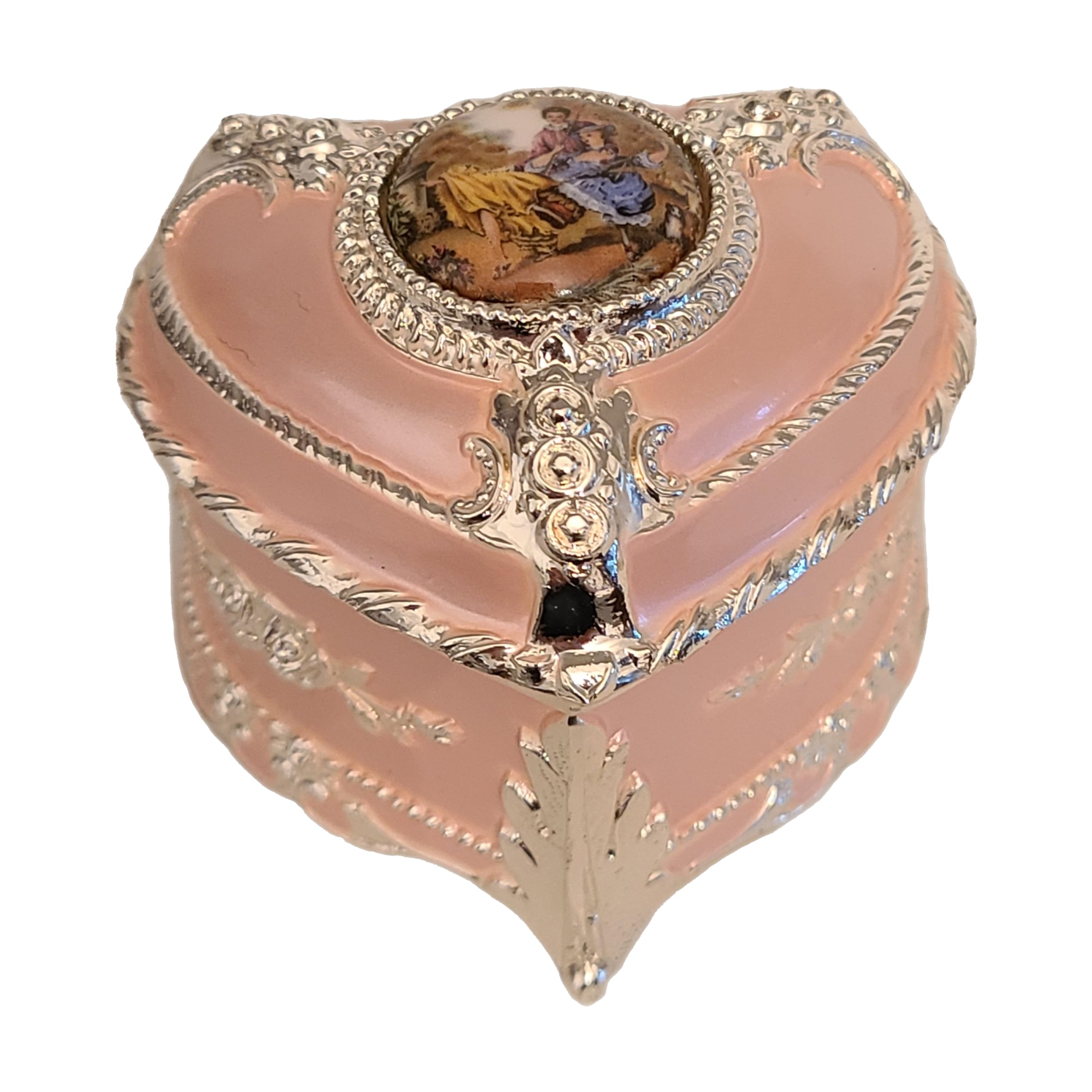 Elegant Pink Heart Music Jewelry Box with Sparkling Crystals - Plays Bolero Melody | Perfect Gift for Valentine's Day, Anniversary & Romantic Occasions