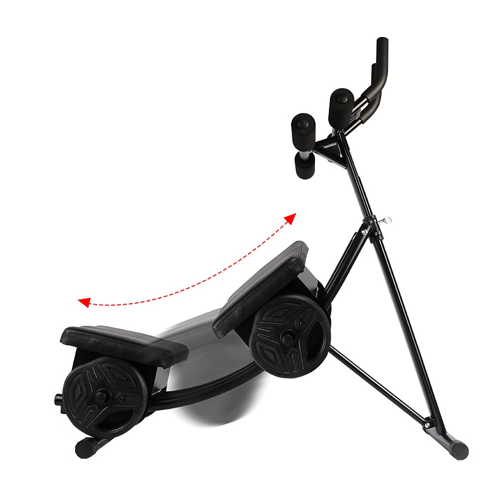 Panda Eye Adjustable Foldable Ab Machine - Core Workout Equipment for Home Gym Strength Training, Perfect for Abs, Obliques & Full Body Exercises