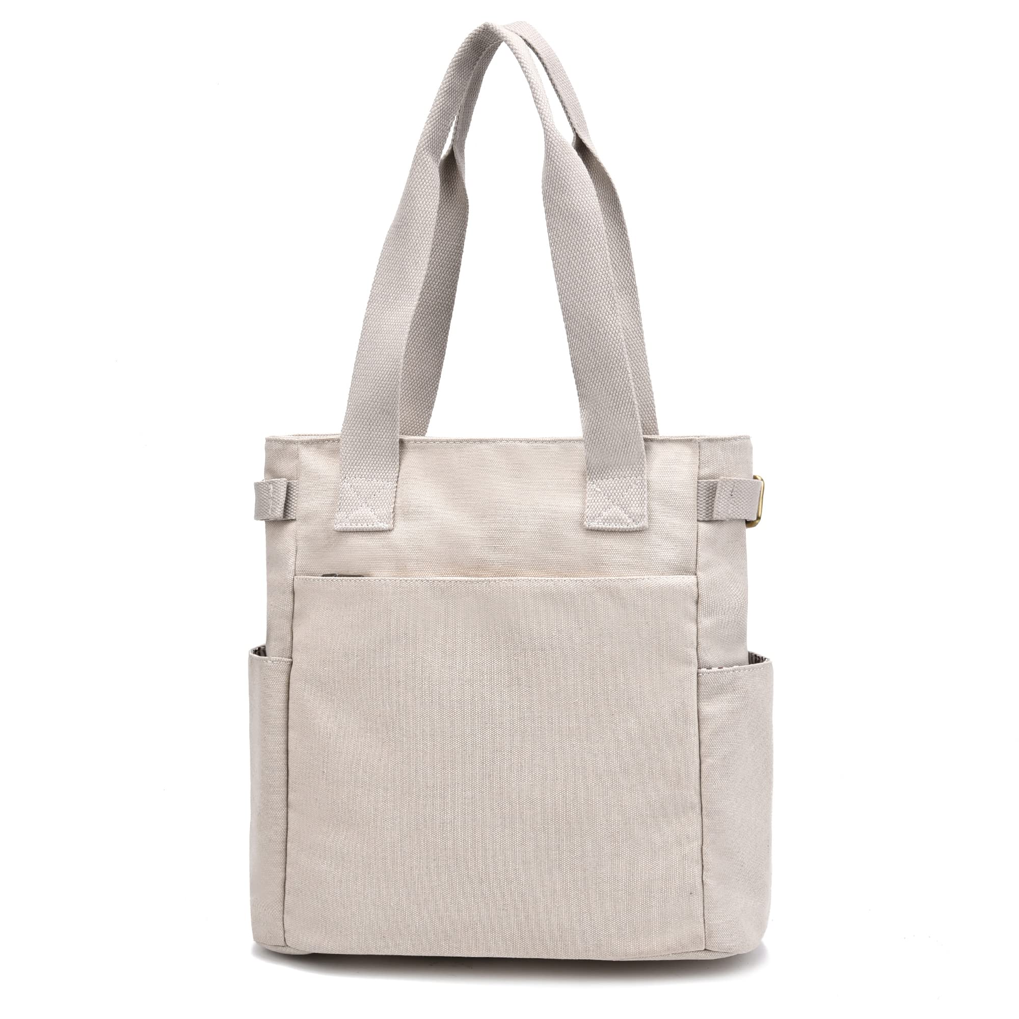 Stylish Canvas Tote Bags for Women - Lightweight Shoulder Handbag with Multiple Pockets & Top Handle | Perfect for Work, Shopping, Beach & Everyday Use