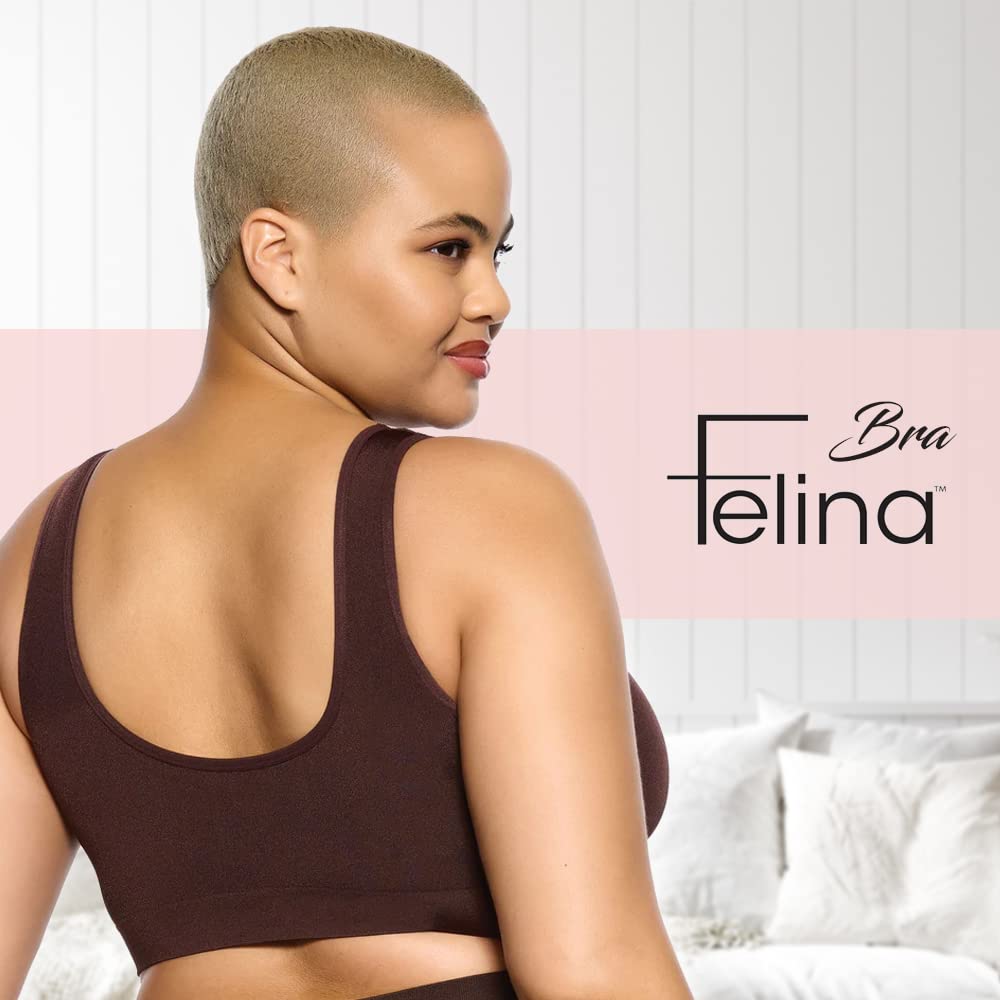 Felina Body Smooth Seamless Wireless Bralette - Comfortable & Supportive Underwear for Women | Perfect for Yoga, Lounge & Everyday Wear
