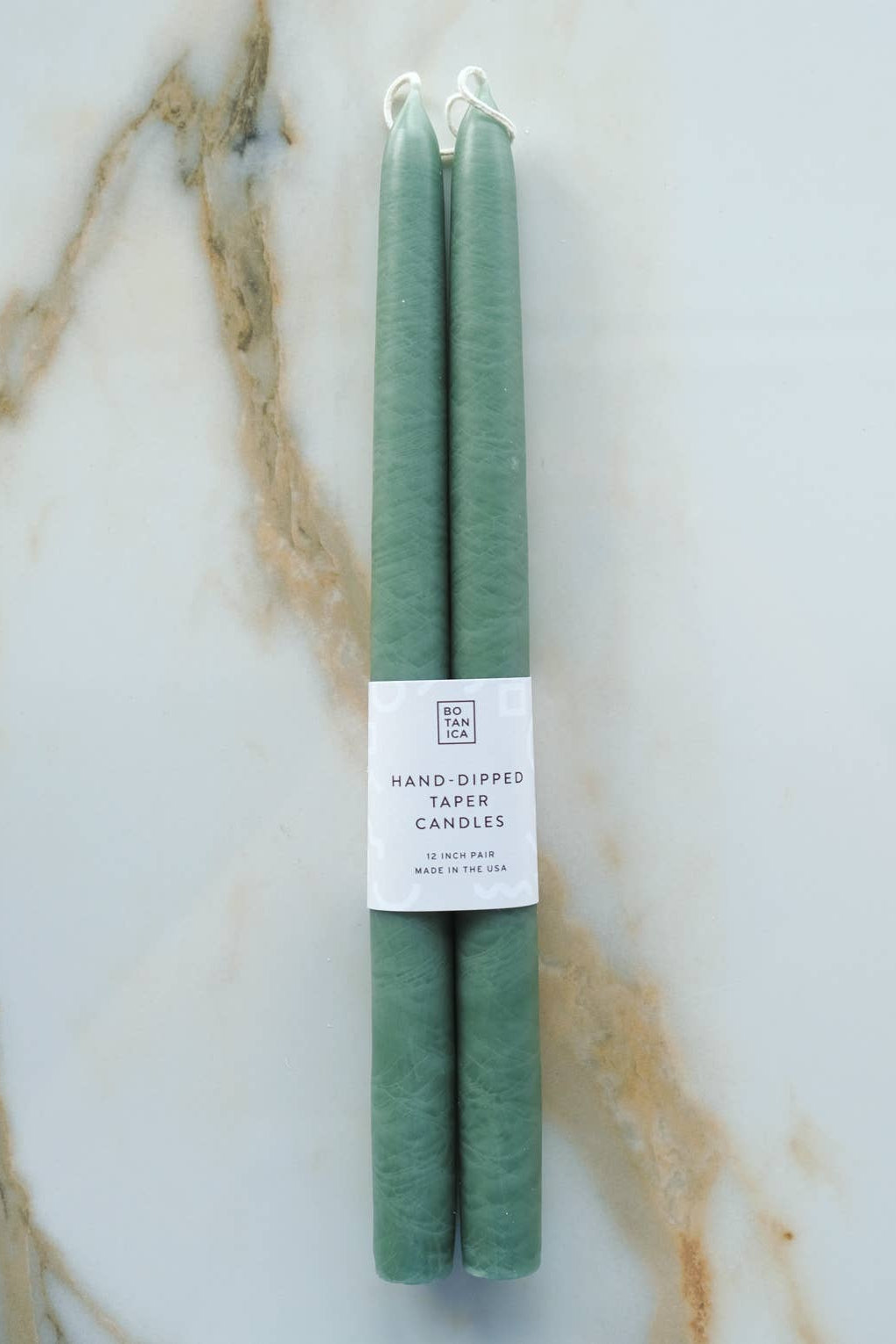 Hand Dipped Taper Candles - Natural Beeswax Long-Lasting Dripless Candles in Sea Glass Colors for Romantic Dinners, Wedding Decor & Home Ambiance Lighting