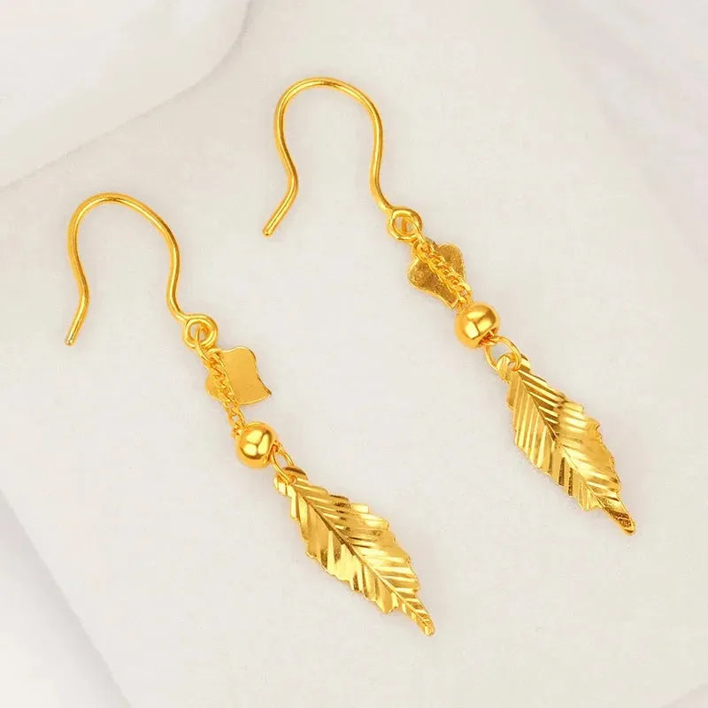 24K Pure Gold Earrings - Real AU 999 Solid Gold Hollow Ball Tassel Earrings for Women | Trendy Fine Jewelry Gift for Birthday, Anniversary & Special Occasions | Elegant Everyday Wear & Party Accessories