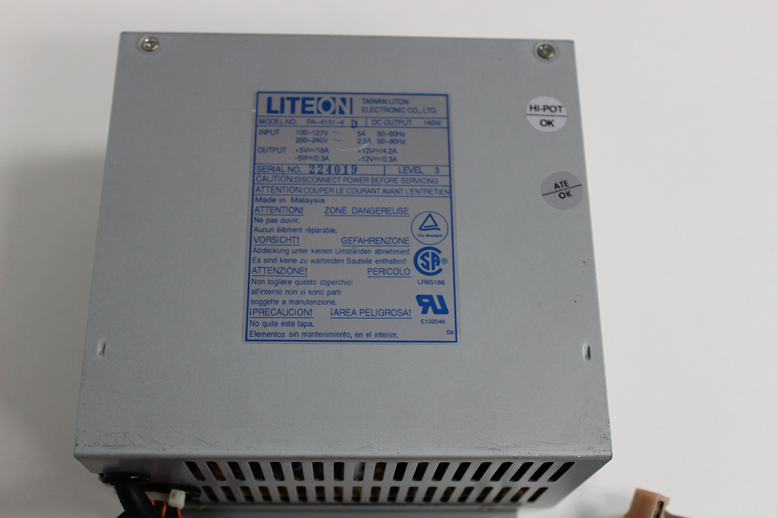 LITEON PA-4151-4D 146W Power Supply - High Efficiency Replacement PSU for Desktop PCs & Workstations - Perfect for Office, Gaming & Home Use