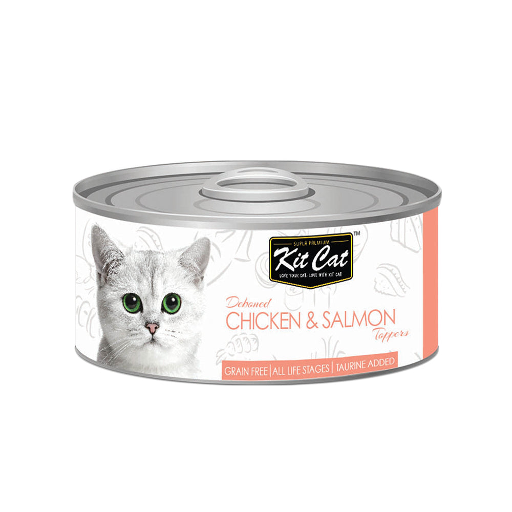 24-Pack Kit Cat Deboned Food Topper for Adult Cats & Kittens - 80g Pouches, 22 Flavor Variety - Perfect for Mealtime Enhancement & Picky Eaters