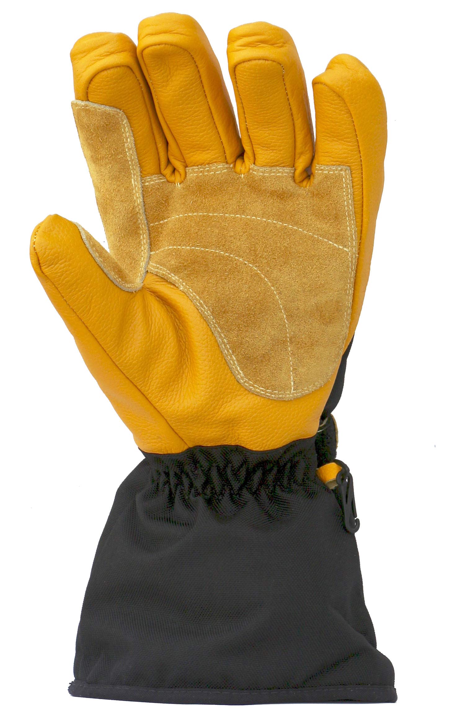 Volt Rechargeable Battery Heated Leather Work Gloves for Men - XL Size Winter Hunting & Outdoor Gloves - Keep Hands Warm in Cold Weather for Construction, Snow Removal & Winter Sports