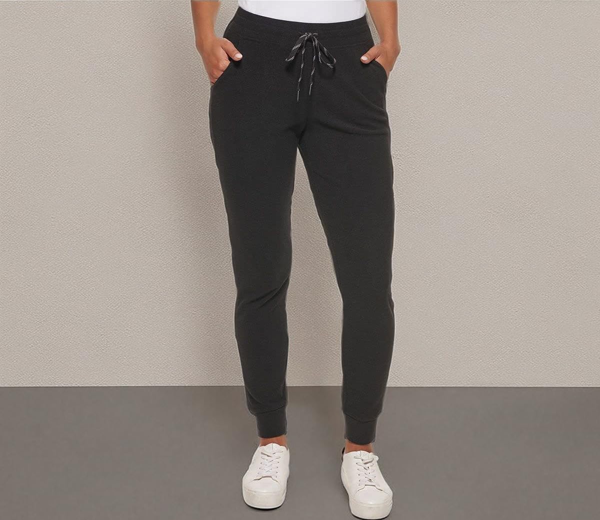 Andrew Marc Marc New York Women's Ribbed Midweight Jogger Pants - Comfortable Casual Lounge & Workout Pants for Everyday Wear