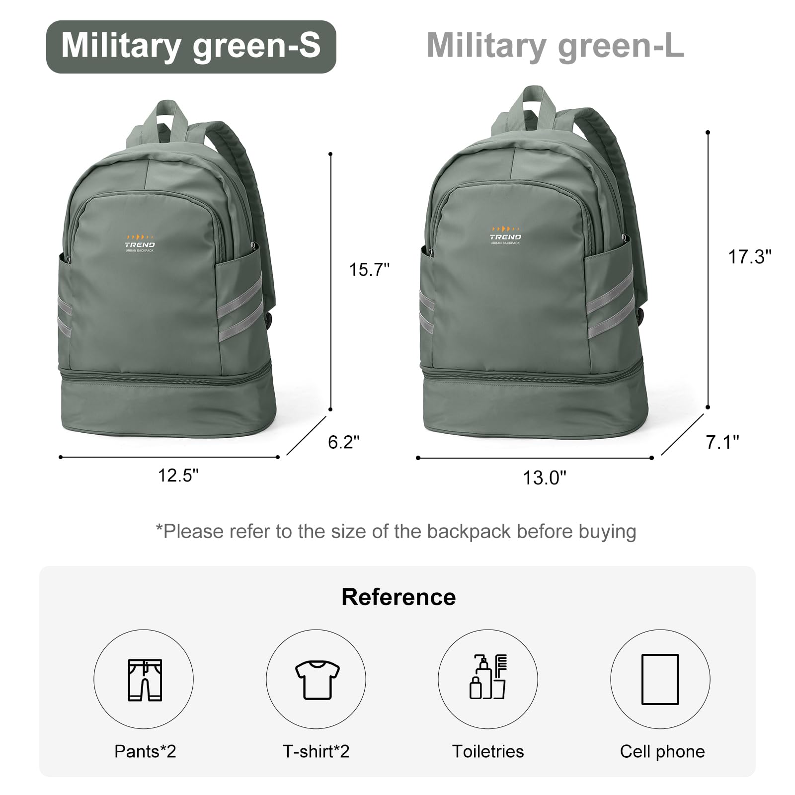 Coofay Women's Waterproof Small Gym Backpack with Shoe Compartment - Lightweight Travel & Sports Backpack for Workout, Yoga, Hiking & Daily Use