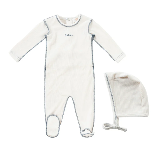 KIPP Edge Stitch Stretch Baby Bonnet for Newborns (3M 6M) - Soft Cotton Infant Headwear for Sleeping, Photography & Outdoor Protection