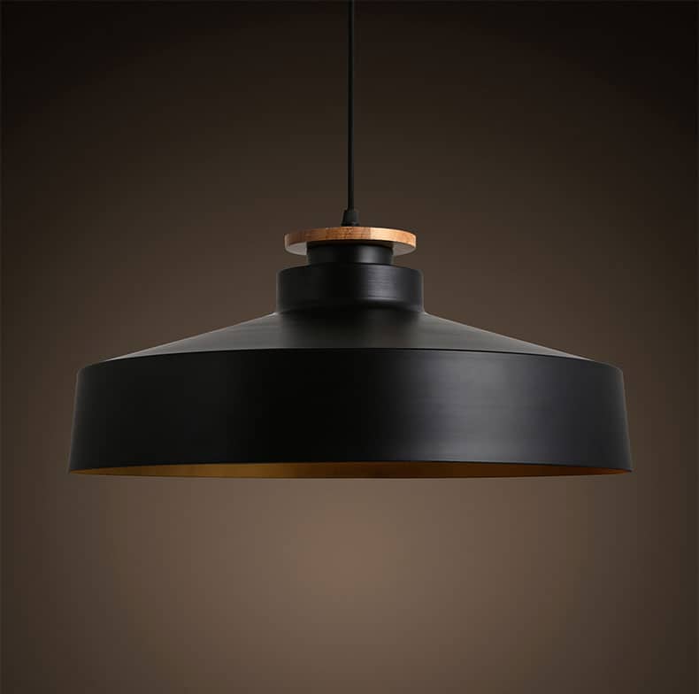 AGNETA Wooden Ceiling Pendant Light with Cap Base - Modern Scandinavian Hanging Lamp for Living Room, Bedroom & Dining Room