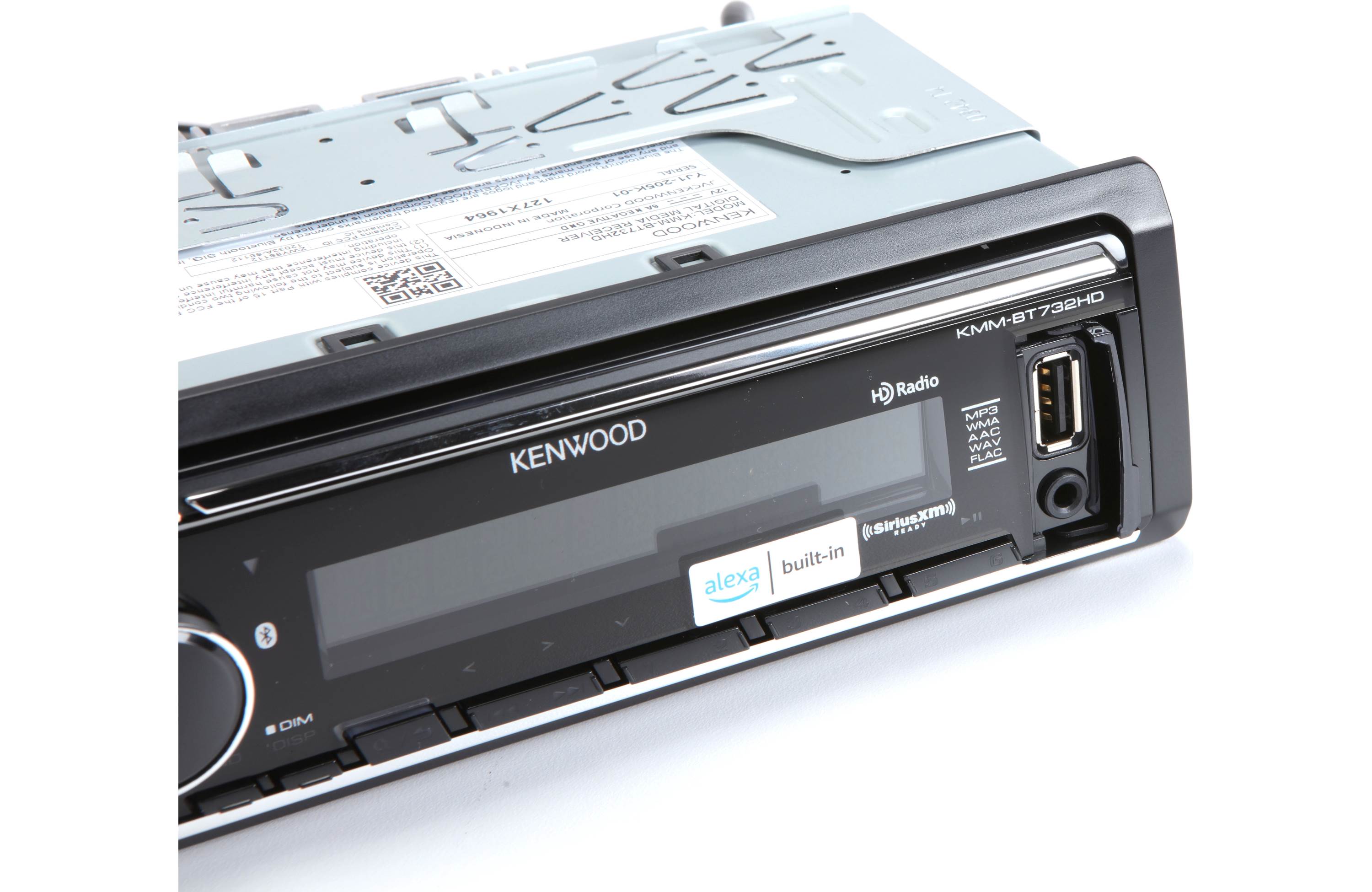 Kenwood KMM BT732HD Digital Media Receiver with Bluetooth - Car Stereo for Music Streaming & Hands-Free Calling - Perfect for Road Trips & Commuting