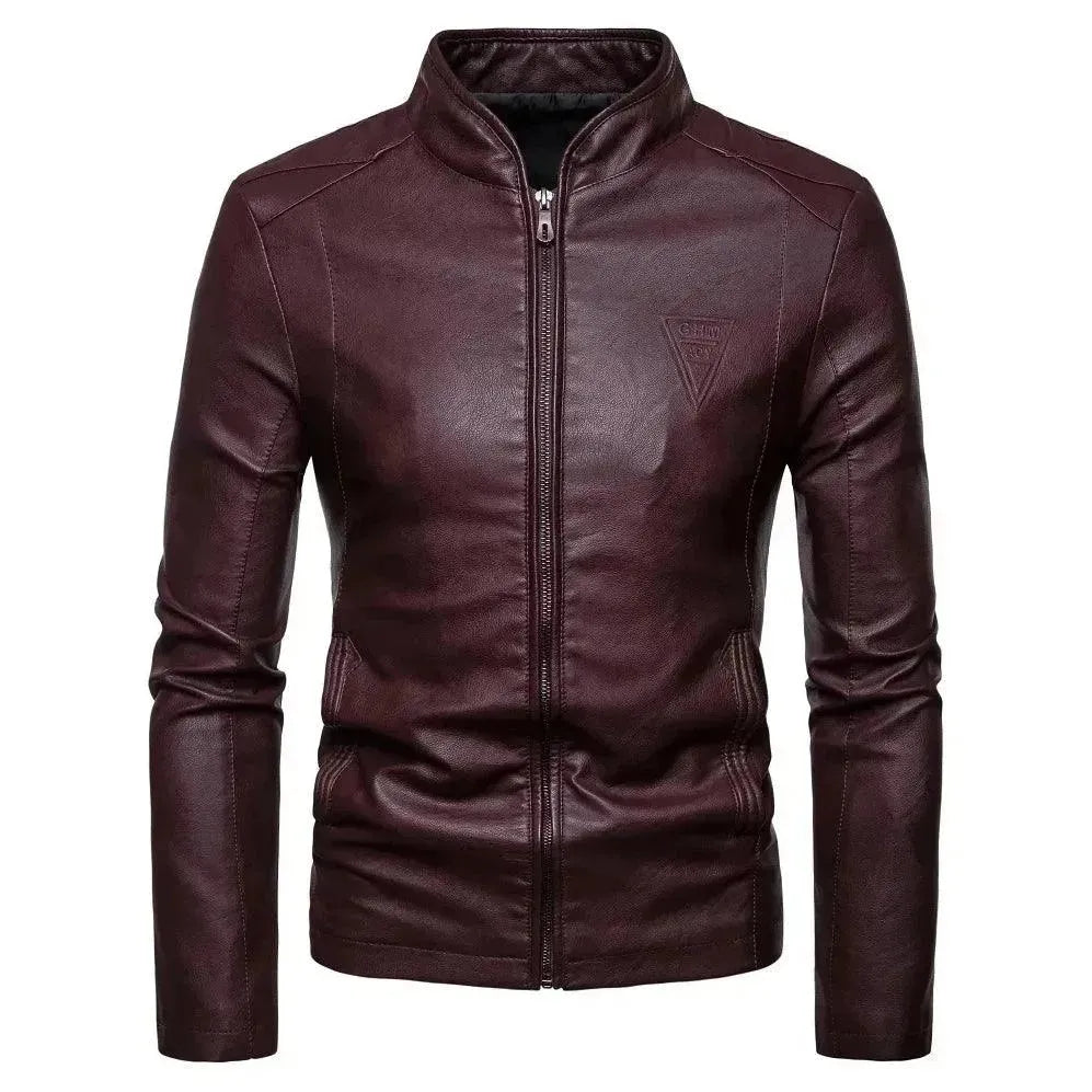 Urban Edge Slim Fit Leather Jacket for Men - Genuine Leather Motorcycle Jacket with Stylish Design - Perfect for Riding, Night Out & Casual Wear
