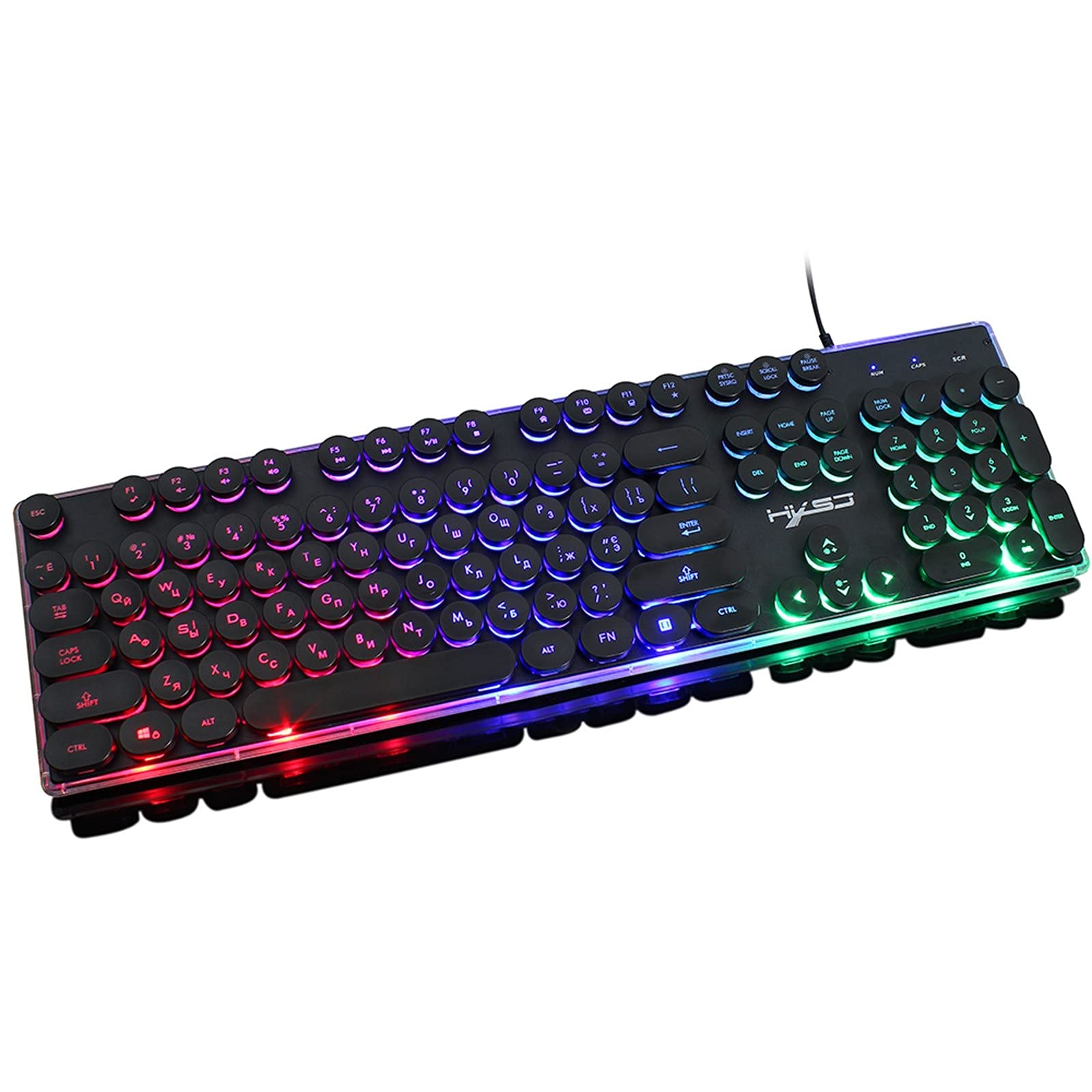 J40 RGB Backlit Gaming Keyboard and Mouse Combo - Wired USB Mechanical Feel Keyboard with Rainbow LED Lighting for PC Gamers - Perfect for Esports, Streaming & Retro Gaming (Black, One Size)