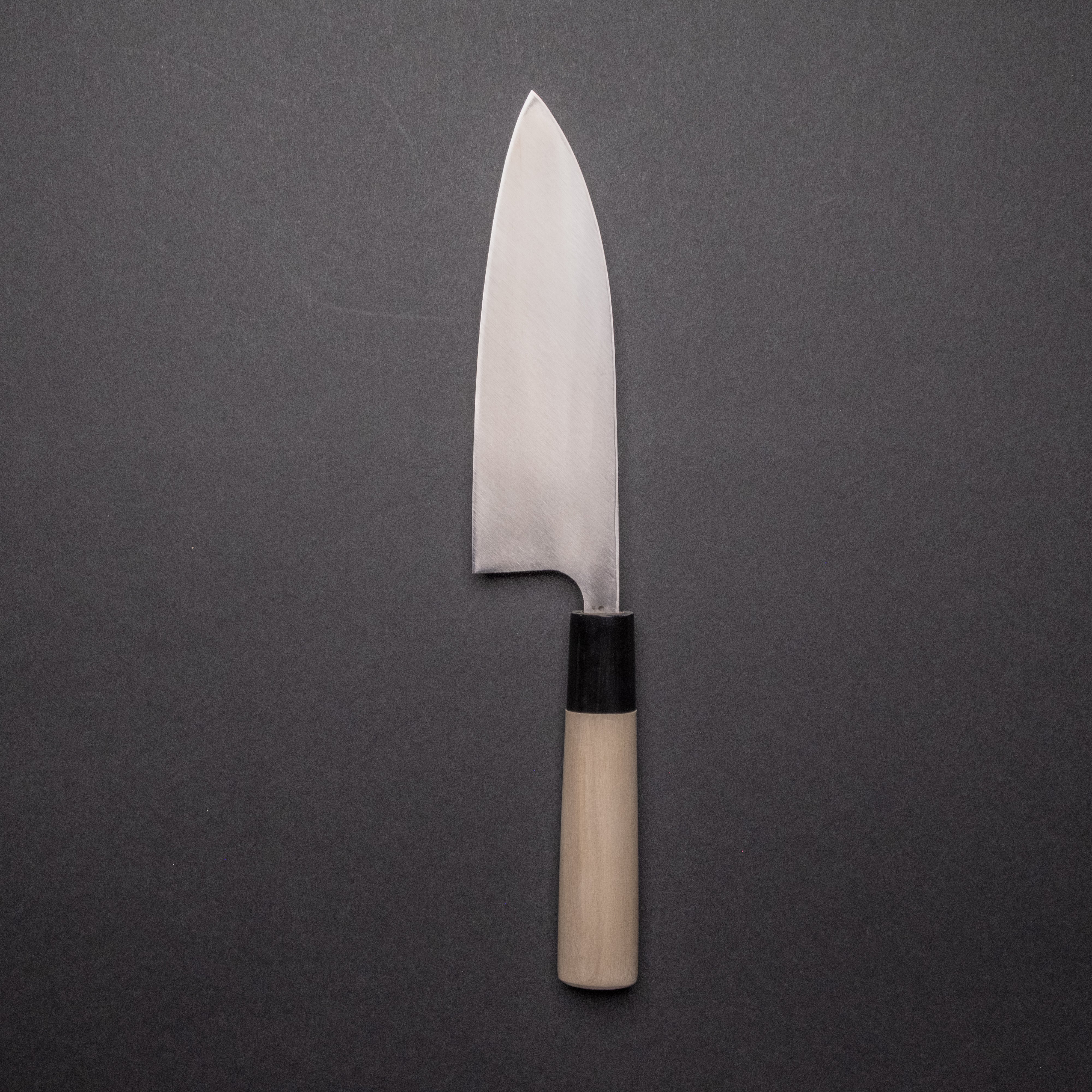 Premium Mumei Japanese Deba Knife 165mm - High Carbon Stainless Steel Blade with Ho Wood Handle - Ideal for Sushi, Fish Filleting & Japanese Cuisine