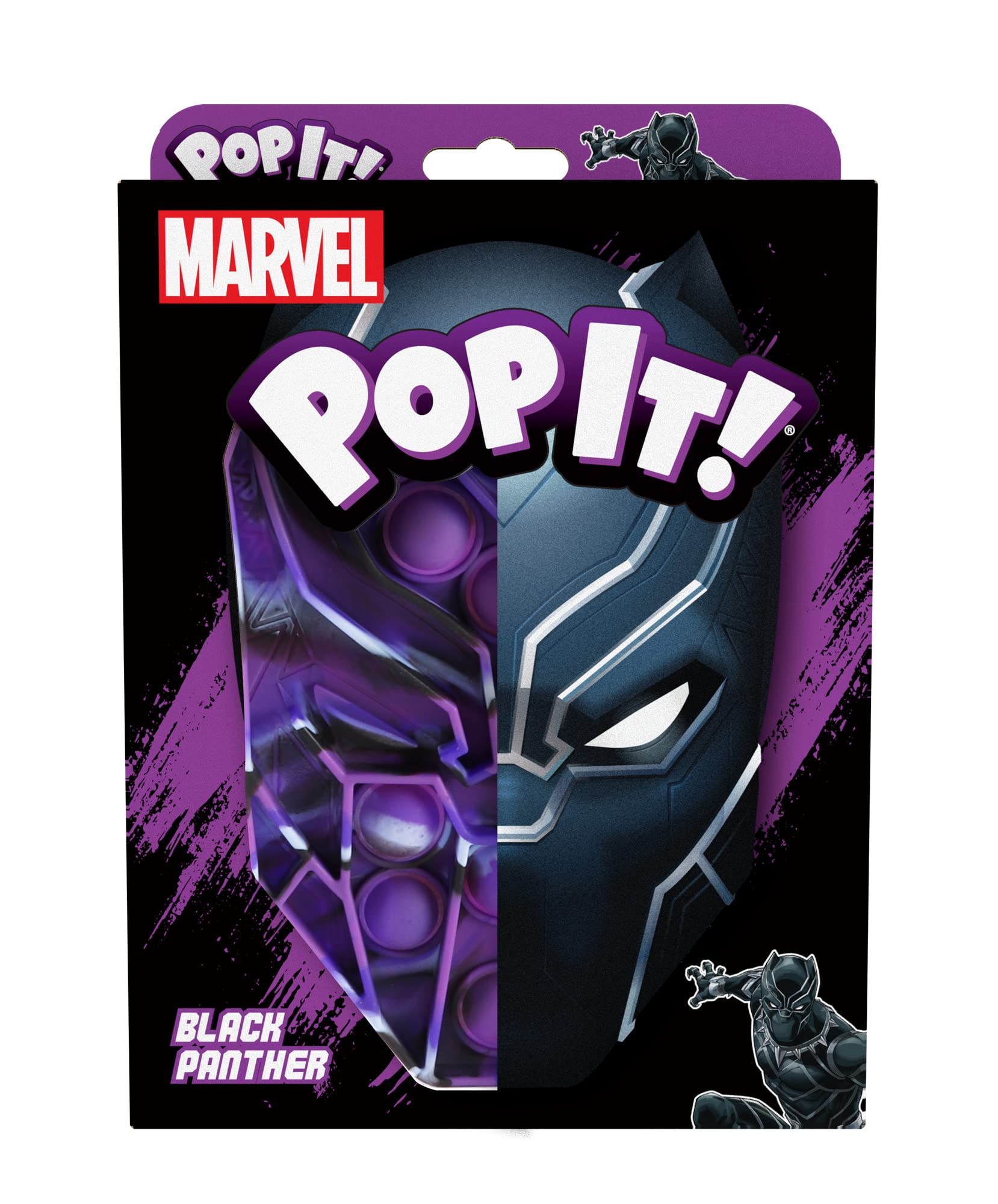 Pop It! Buffalo Games - Marvel Black Panther Fidget Sensory Toy for Stress Relief & Focus - Perfect for Kids, Adults, Autism & ADHD