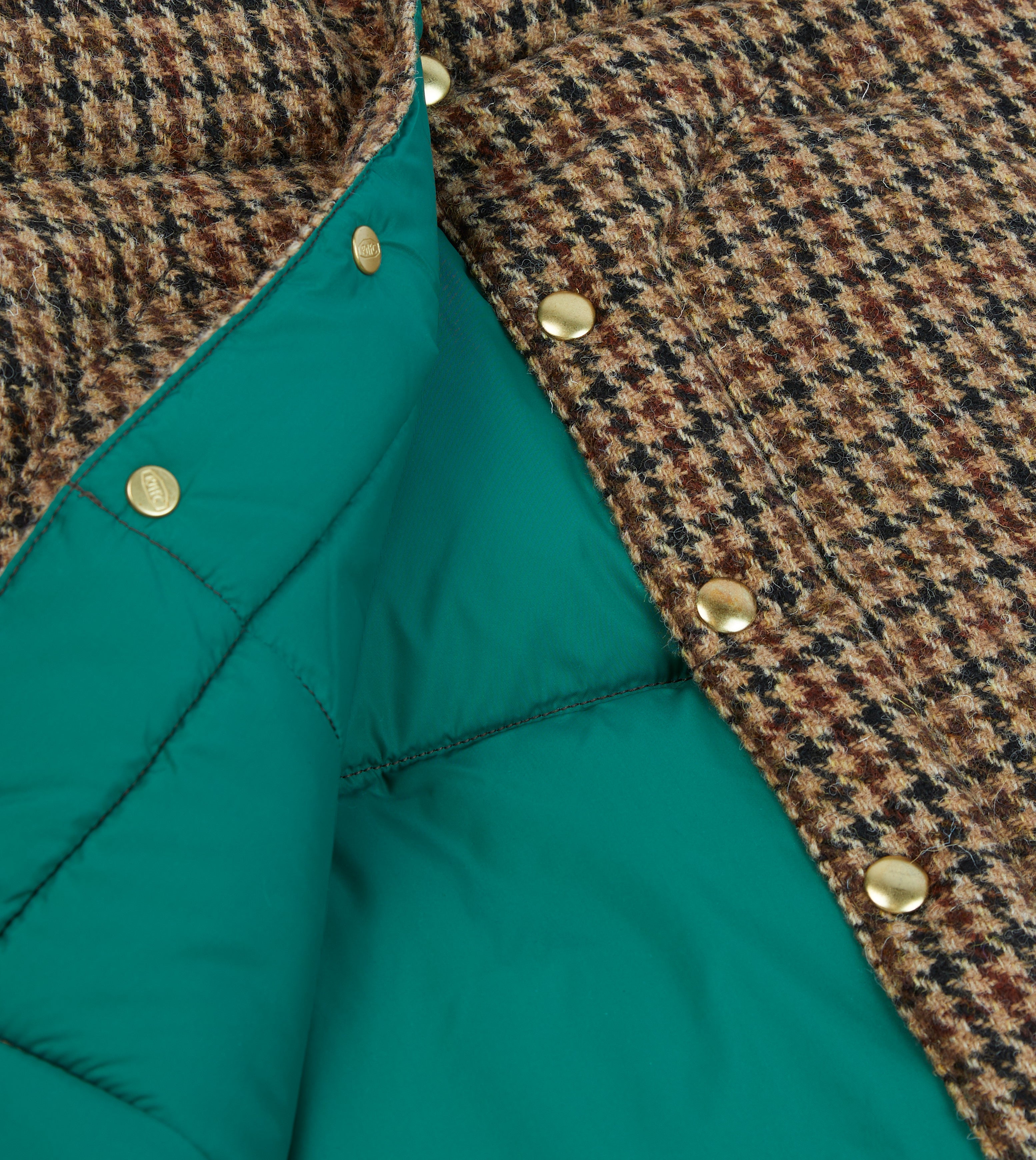 Rocky Mountain Featherbed Drake's Houndstooth Check Harris Tweed Christy Down Vest - Warm Winter Layering for Outdoor Adventures & Casual Style