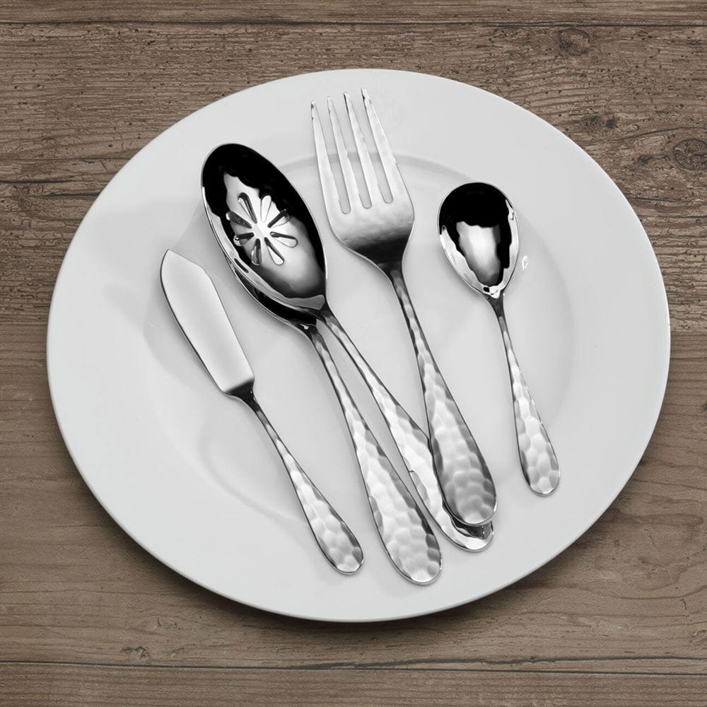 Lilah 45-Piece Stainless Steel Flatware Set - Service for 8 - Elegant Dinnerware for Formal Dining, Entertaining & Holiday Gatherings